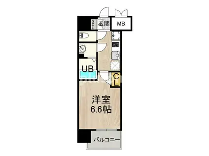 メルディア大正D.C(1K/15階)の間取り写真