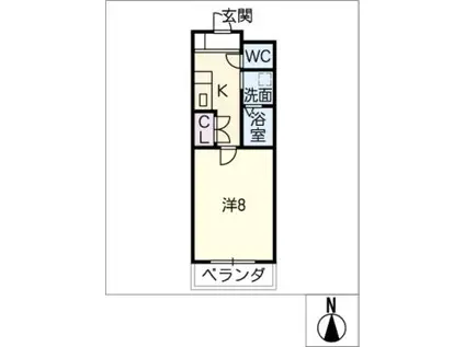 グランテラス八事広路町(1K/4階)の間取り写真