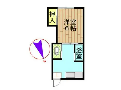 ランドサニー荘(1K/2階)の間取り写真