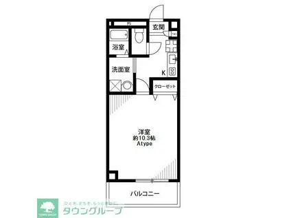 アンプルールフェール BATEAUI(1K/1階)の間取り写真