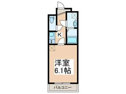 グランパシフィック恵美須西(1K/2階)の間取り写真