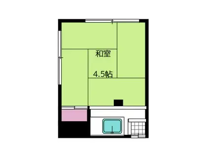 遠藤 荘(ワンルーム/2階)の間取り写真