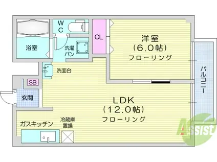 ドリームハイツエトワールⅡ(1LDK/1階)の間取り写真