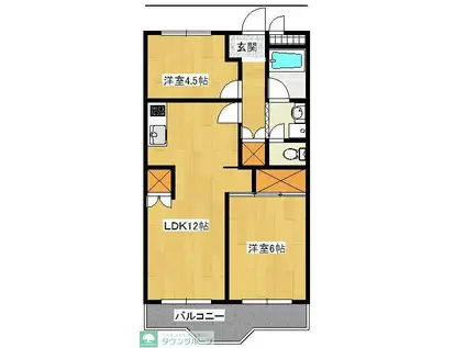 メゾンパーク(2LDK/3階)の間取り写真