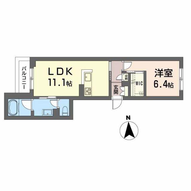 アメリス(1LDK/3階)の間取り写真