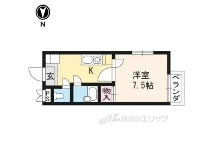 みそのハイツ(1K/2階)の間取り写真