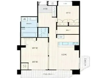 オアーゼ上篠(3LDK/2階)の間取り写真