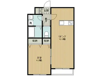 アークボヌール(1LDK/3階)の間取り写真