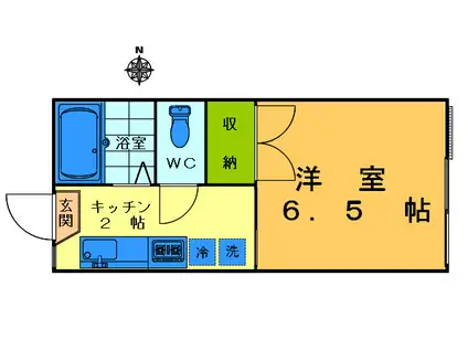 メゾネット落合(1K/1階)の間取り写真