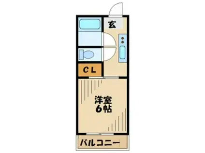 一水園大塚ハイツ(1K/2階)の間取り写真
