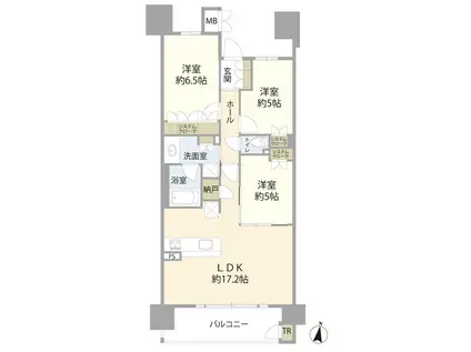 プラセシオン赤池ファースト(3LDK/5階)の間取り写真