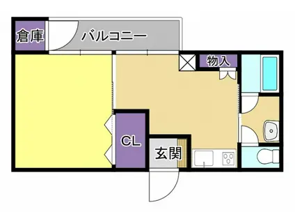 牛田コータース(1DK/5階)の間取り写真