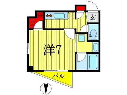 ベルネージュ(1K/3階)の間取り写真