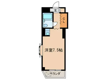 山口マンション(ワンルーム/3階)の間取り写真