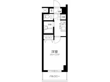 スカイコート文京小石川第3(1K/1階)の間取り写真