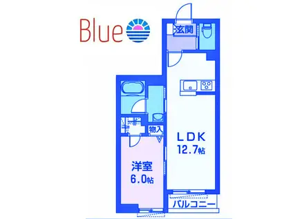 THE GREENMAOUNT(1LDK/2階)の間取り写真