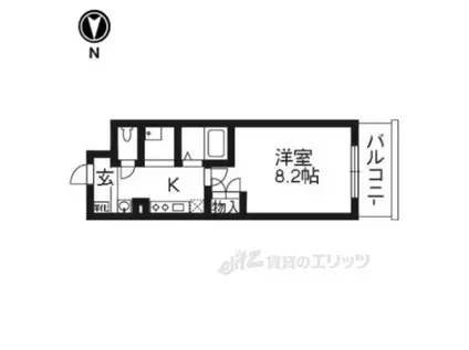 マインズ・コム四条大宮(1K/9階)の間取り写真