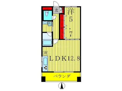 ザ・グランド・アルビオン(1LDK/7階)の間取り写真