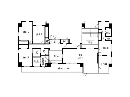 SEIZAN COURT(5LDK/5階)の間取り写真