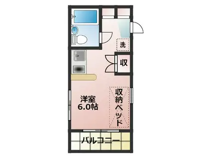 ベルトピア日吉II(ワンルーム/3階)の間取り写真
