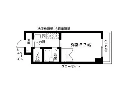 NK守山(1K/3階)の間取り写真