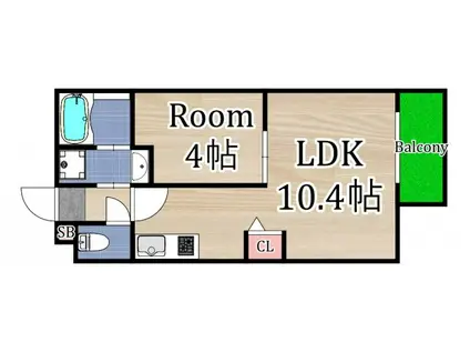 フォレストコート(1LDK/2階)の間取り写真