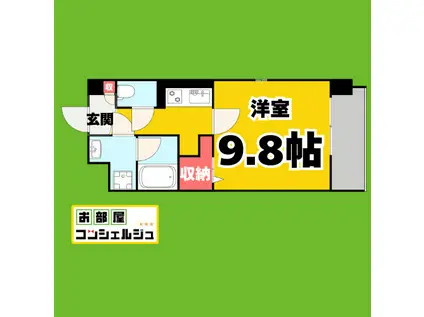 ライフステージ365 5号館(1K/2階)の間取り写真