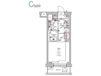SYNEX横濱新町(1K/4階)の間取り写真