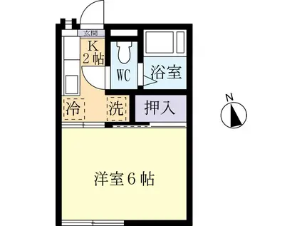 アーバン光(1K/2階)の間取り写真