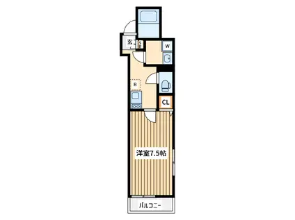 メルディア長沼2(1K/2階)の間取り写真