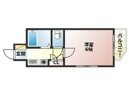 グレイス山手(1K/4階)の間取り写真