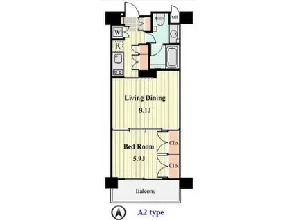 WILLDO清澄(1LDK/5階)の間取り写真