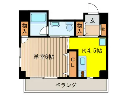 ATRIO K(1K/3階)の間取り写真