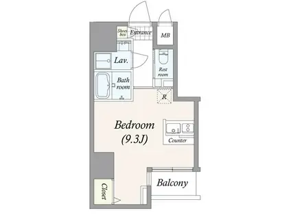 GRAN PASEO亀戸(ワンルーム/13階)の間取り写真