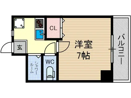 ナンノ第12号館(1K/3階)の間取り写真
