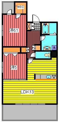 メイクネクスト(2LDK/3階)の間取り写真