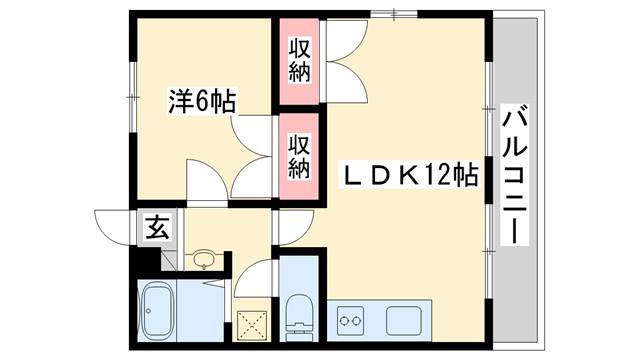 世奈弐番館(1LDK/2階)の間取り写真
