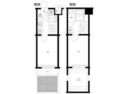 ルーブル早稲田六番館(2K/1階)の間取り写真
