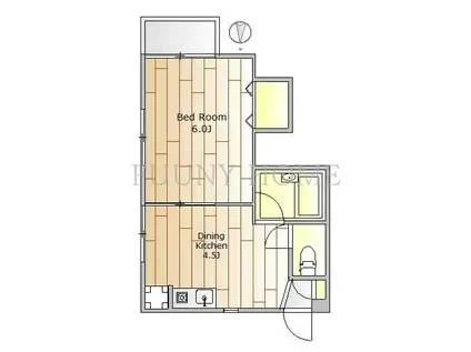 ボヌールT&M(1K/1階)の間取り写真