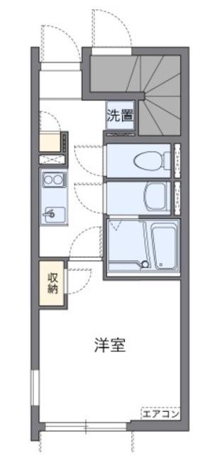 クレイノ5&5 II(1K/1階)の間取り写真