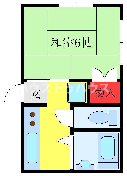 ベルハイツ(1K/2階)の間取り写真
