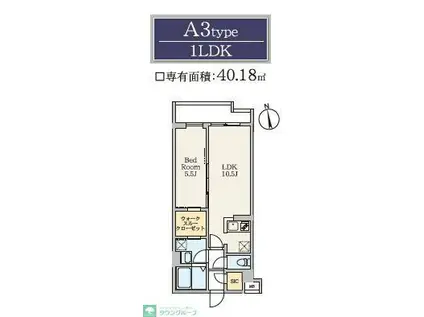 S-RESIDENCE駒場東大前(1LDK/3階)の間取り写真