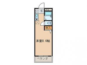 メゾン庄名II(ワンルーム/1階)の間取り写真