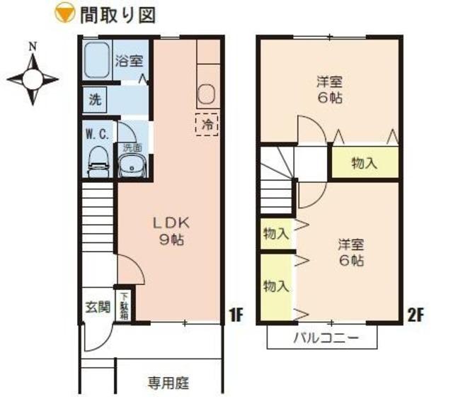 チェストKI(2LDK/2階)の間取り写真