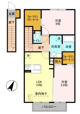 アークヒルズ(2LDK/2階)の間取り写真