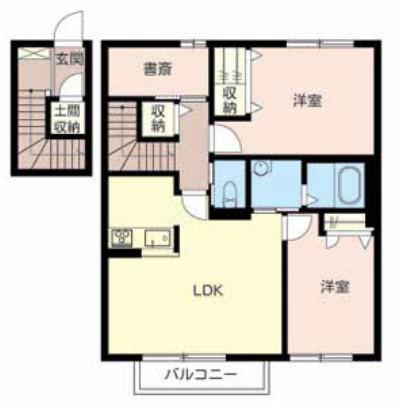 メゾン・すこやか(2SLDK/2階)の間取り写真