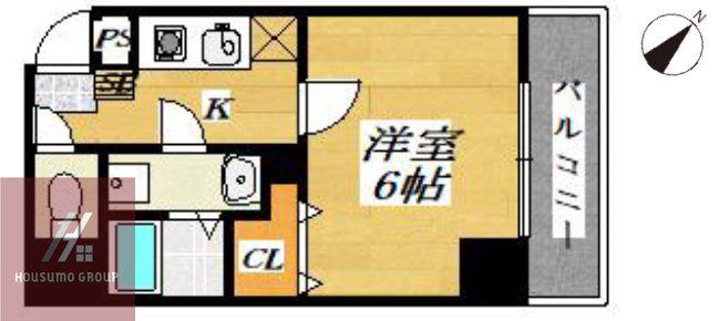 レクシア京橋(1K/3階)の間取り写真