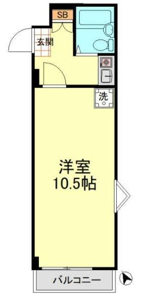 伊勢佐木町ダイカンプラザシティ(1K/6階)の間取り写真