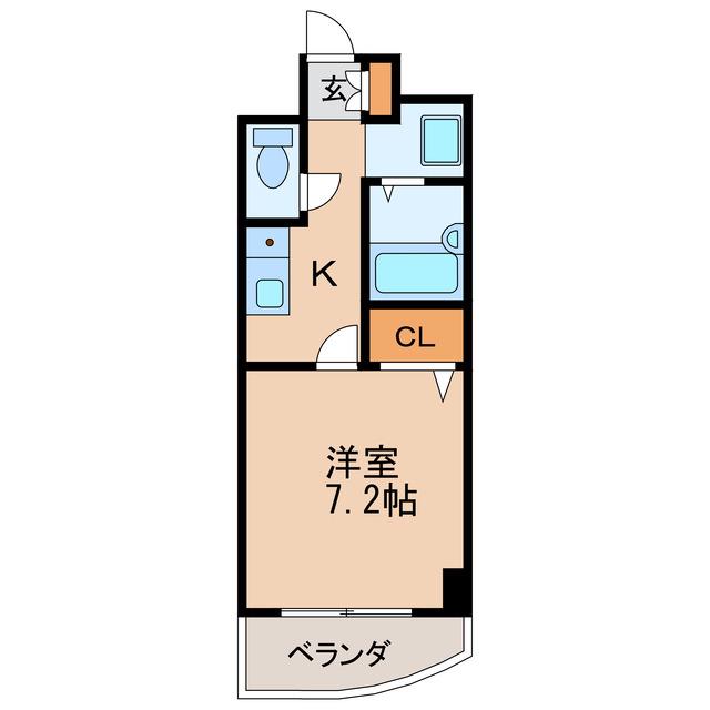 H. B SHIMIZU(1K/4階)の間取り写真