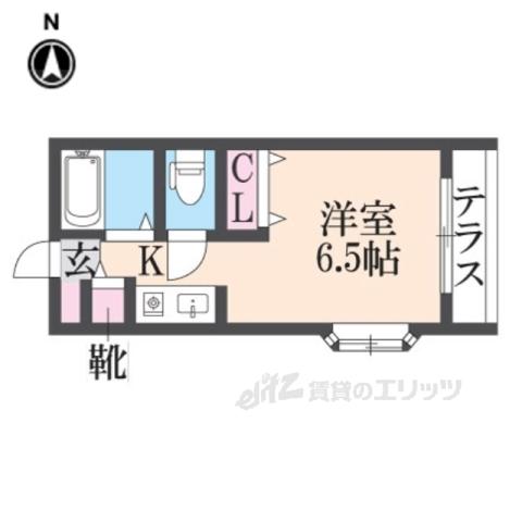 プランドール三郷(ワンルーム/1階)の間取り写真
